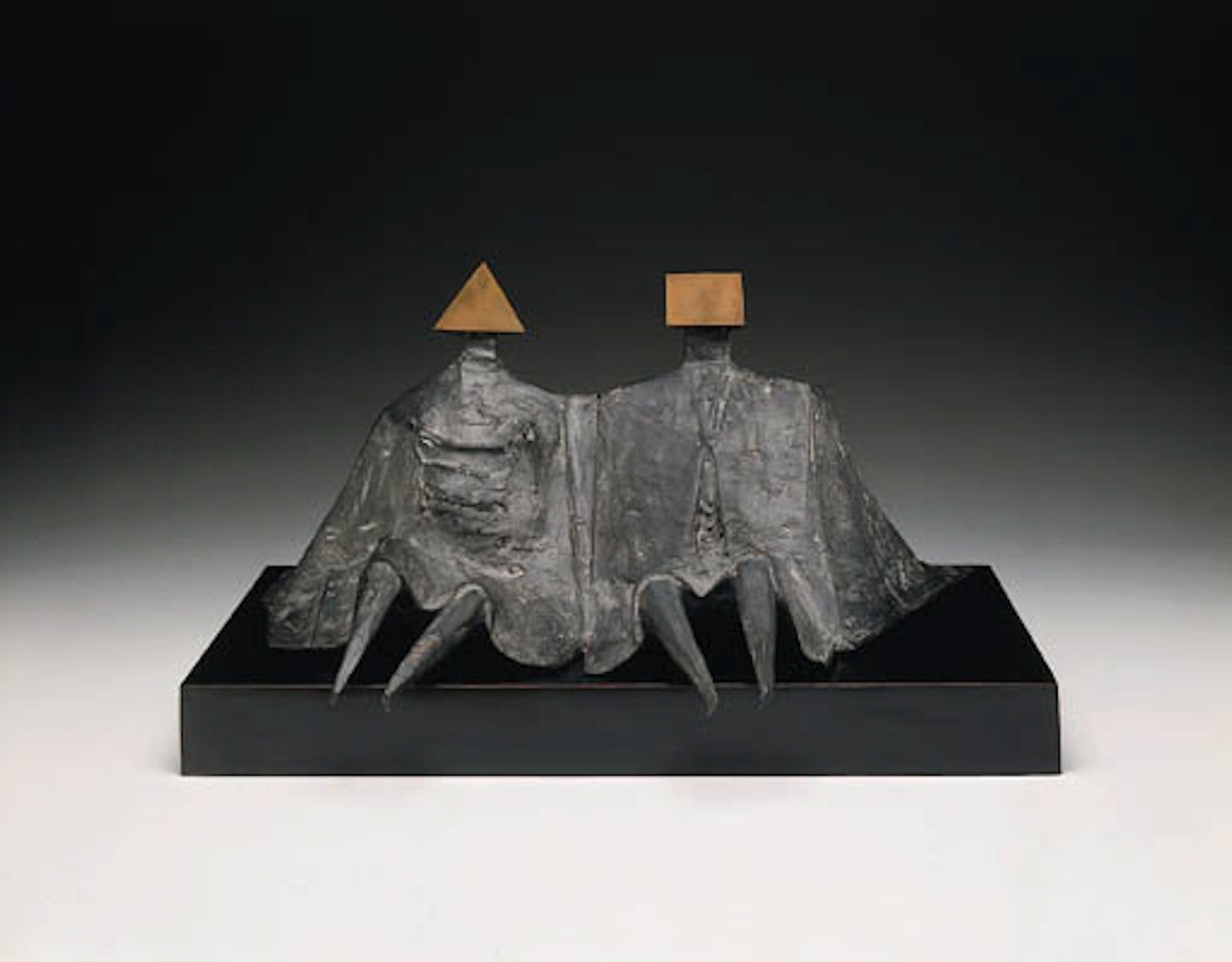 Sitting couple in robes IV by Lynn Chadwick