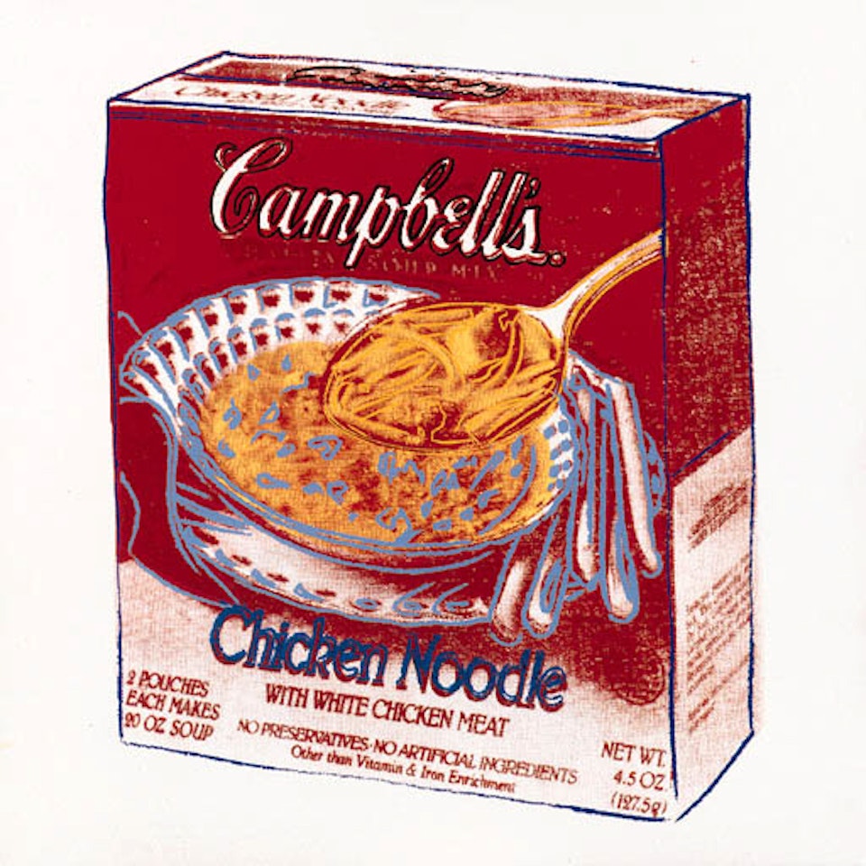 Campbell's soup box - chicken noodle by Andy Warhol