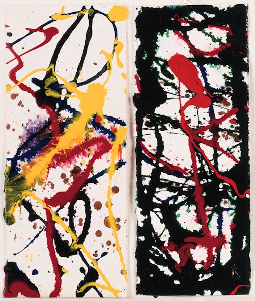 Little night and day - diptych by Sam Francis