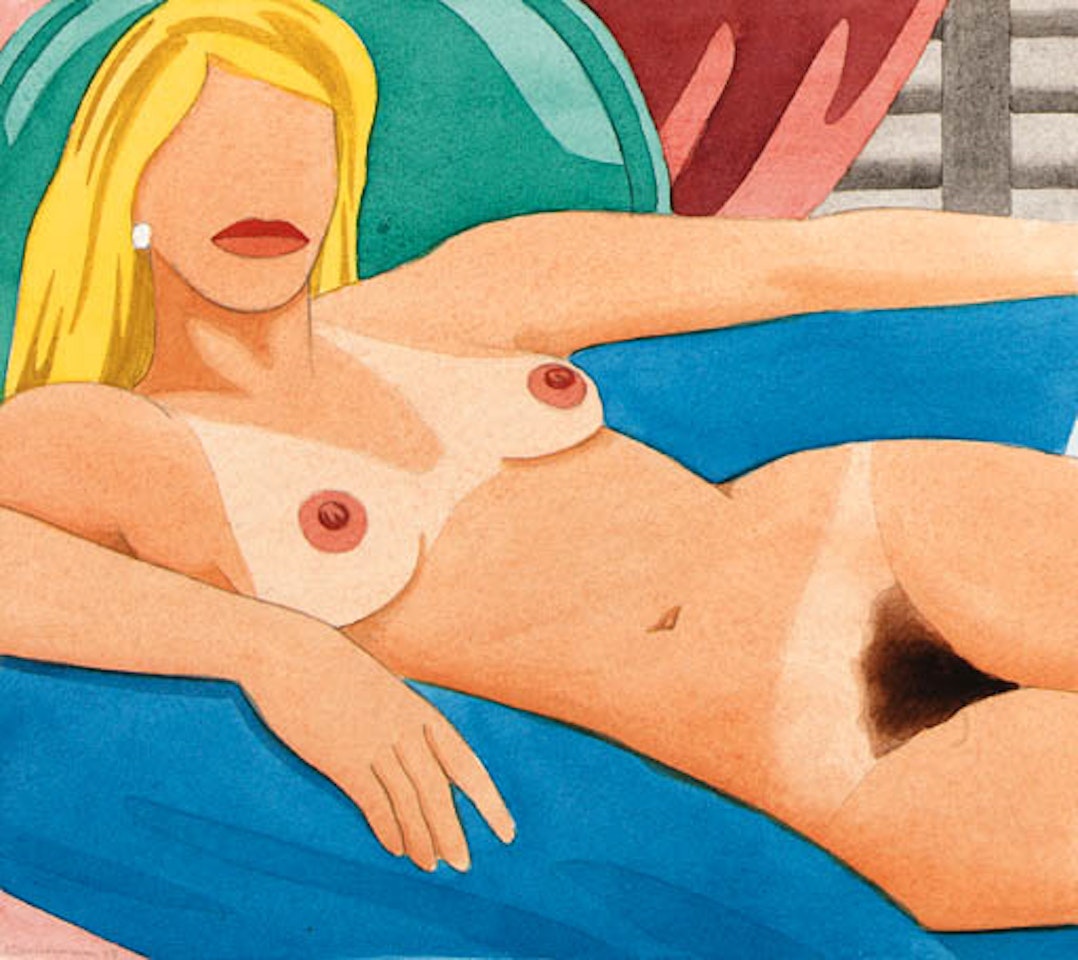 Study for nude aquatint by Tom Wesselmann