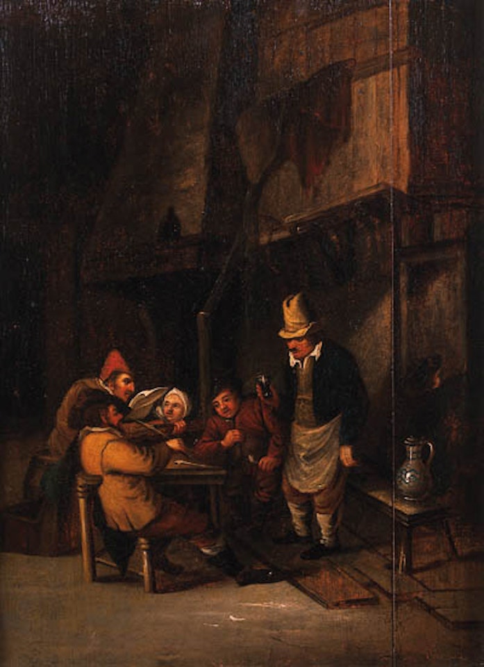 Peasants merrymaking in tavern by Adriaen van Ostade