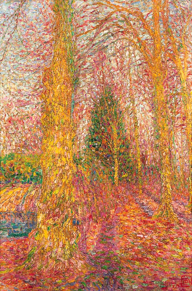 Autumn landscape. Flower sketch by Leon de Smet