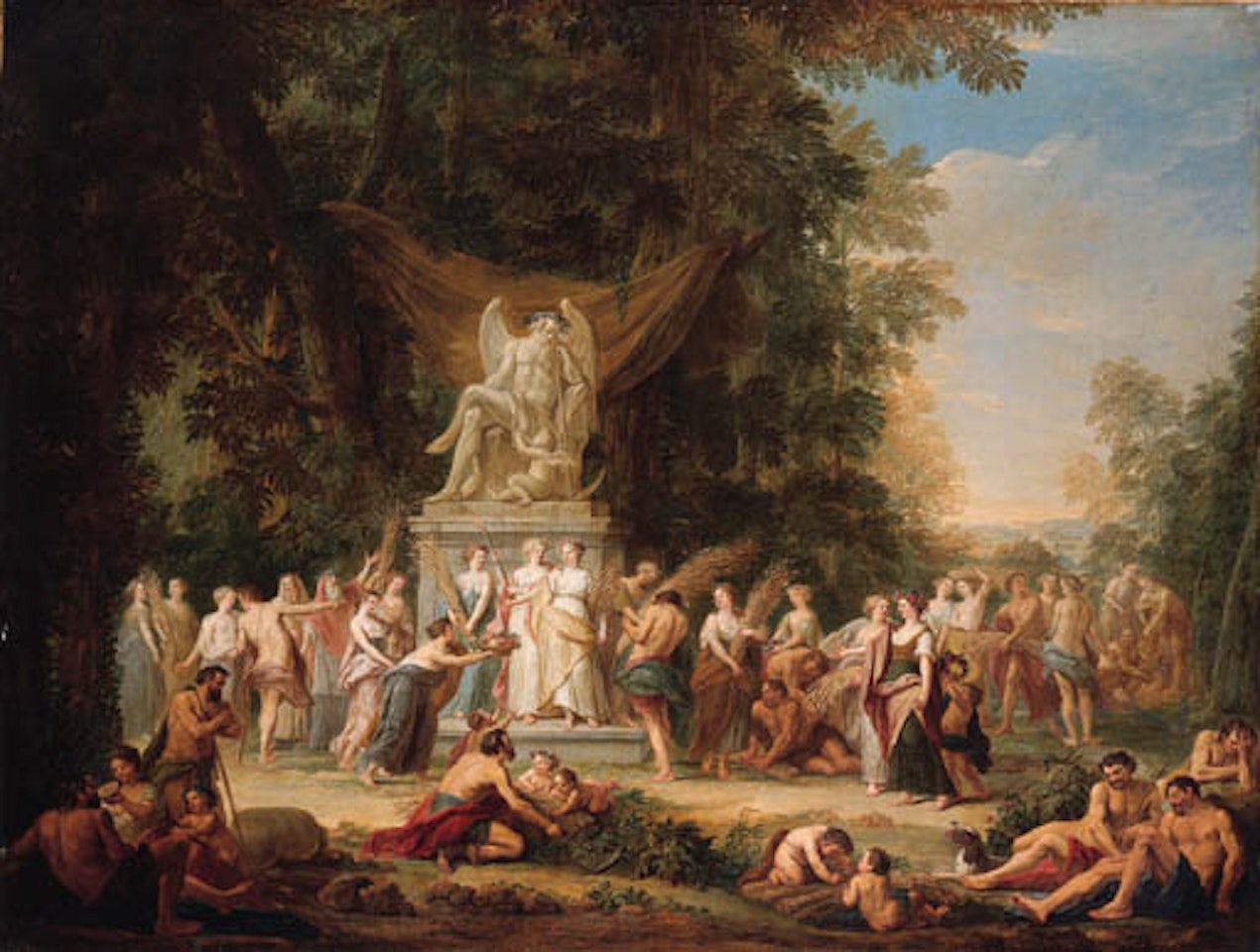 La Fete de l'ete, des personages vetus a l'antique by German School