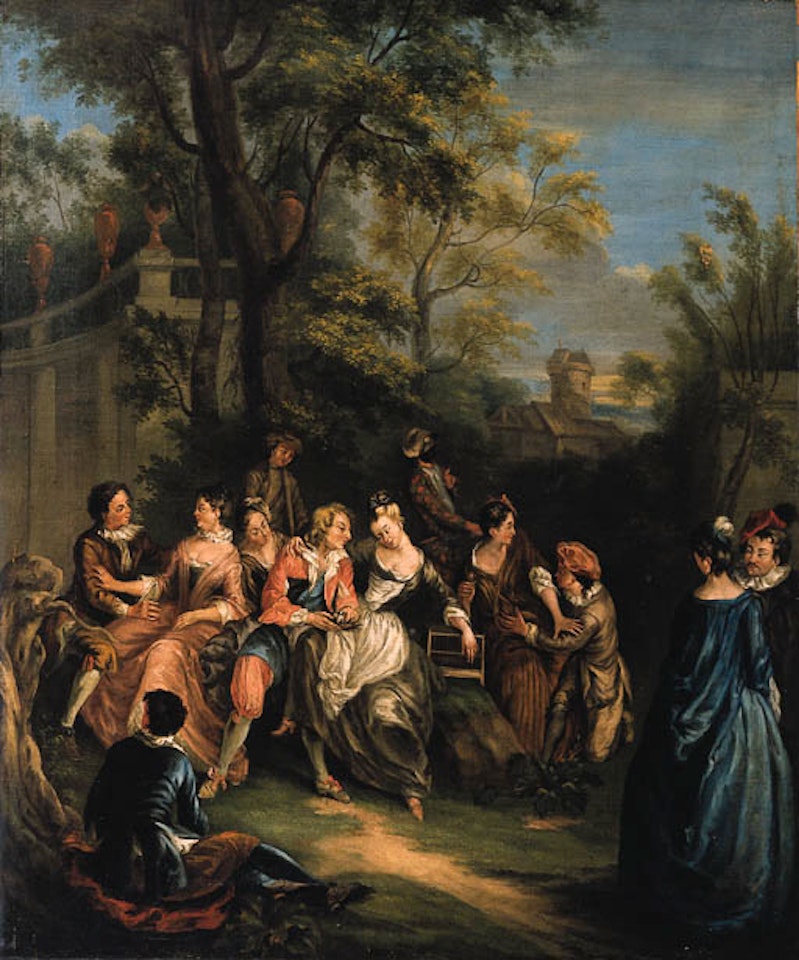 La cage a oiseaux by Nicolas Lancret