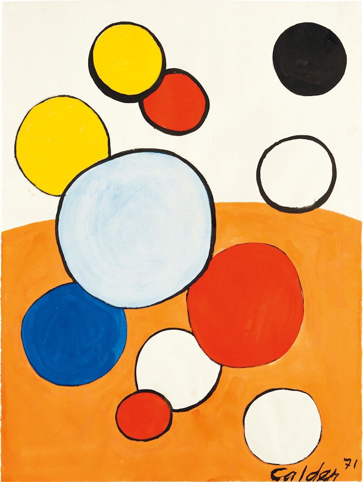 Bubbles on Orange by Alexander Calder