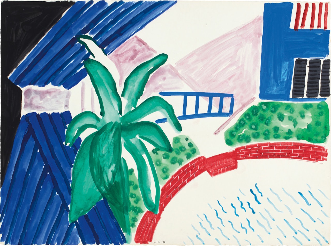 House Palm and Pool by David Hockney