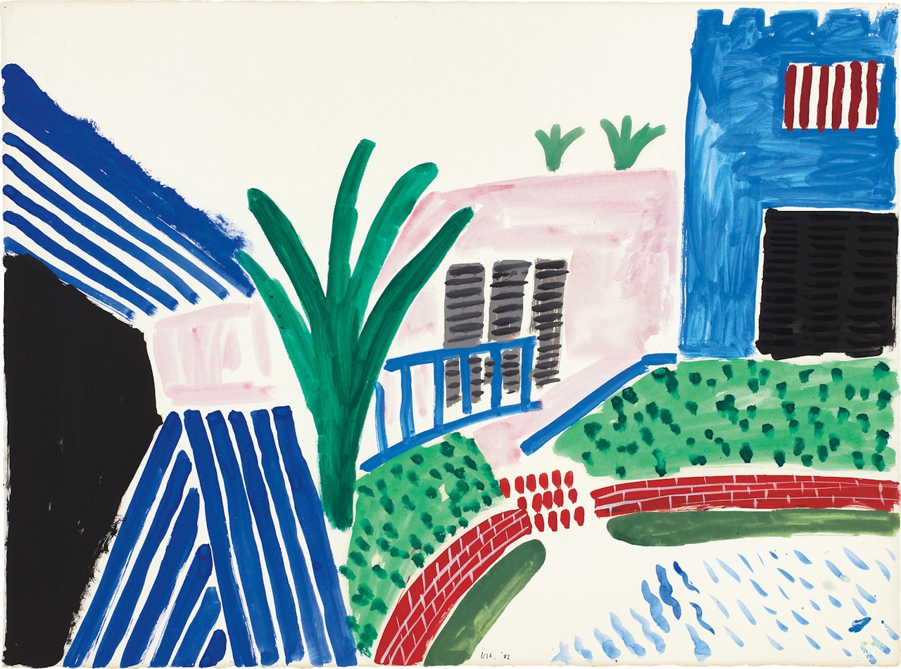 House Palm and Pool by David Hockney