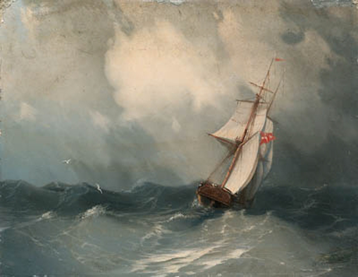 Cutter in choppy seas by Ivan Konstantinovich Aivazovsky