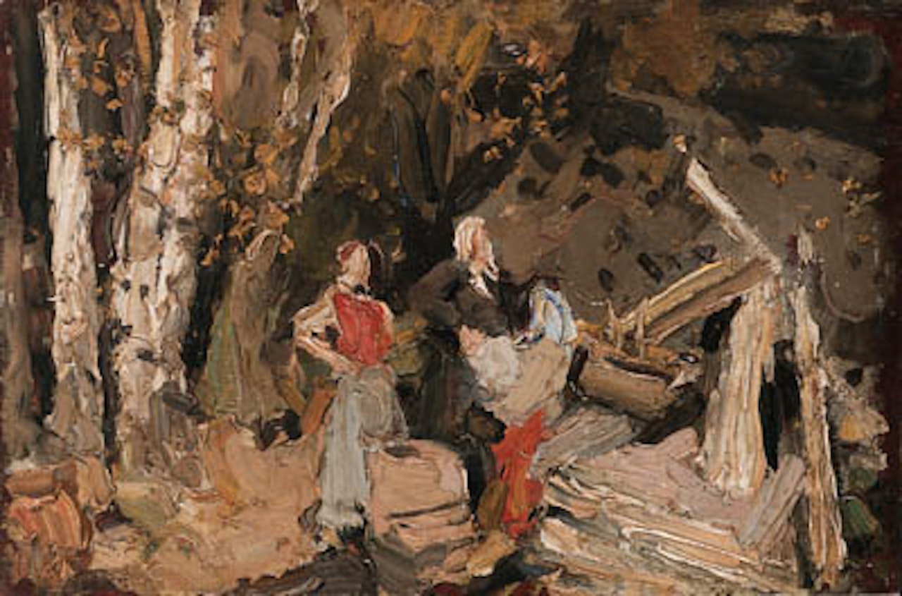 Three women by Konstantin Alekseevich Korovin