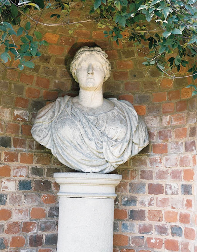 Bust of classically draped maiden by French School