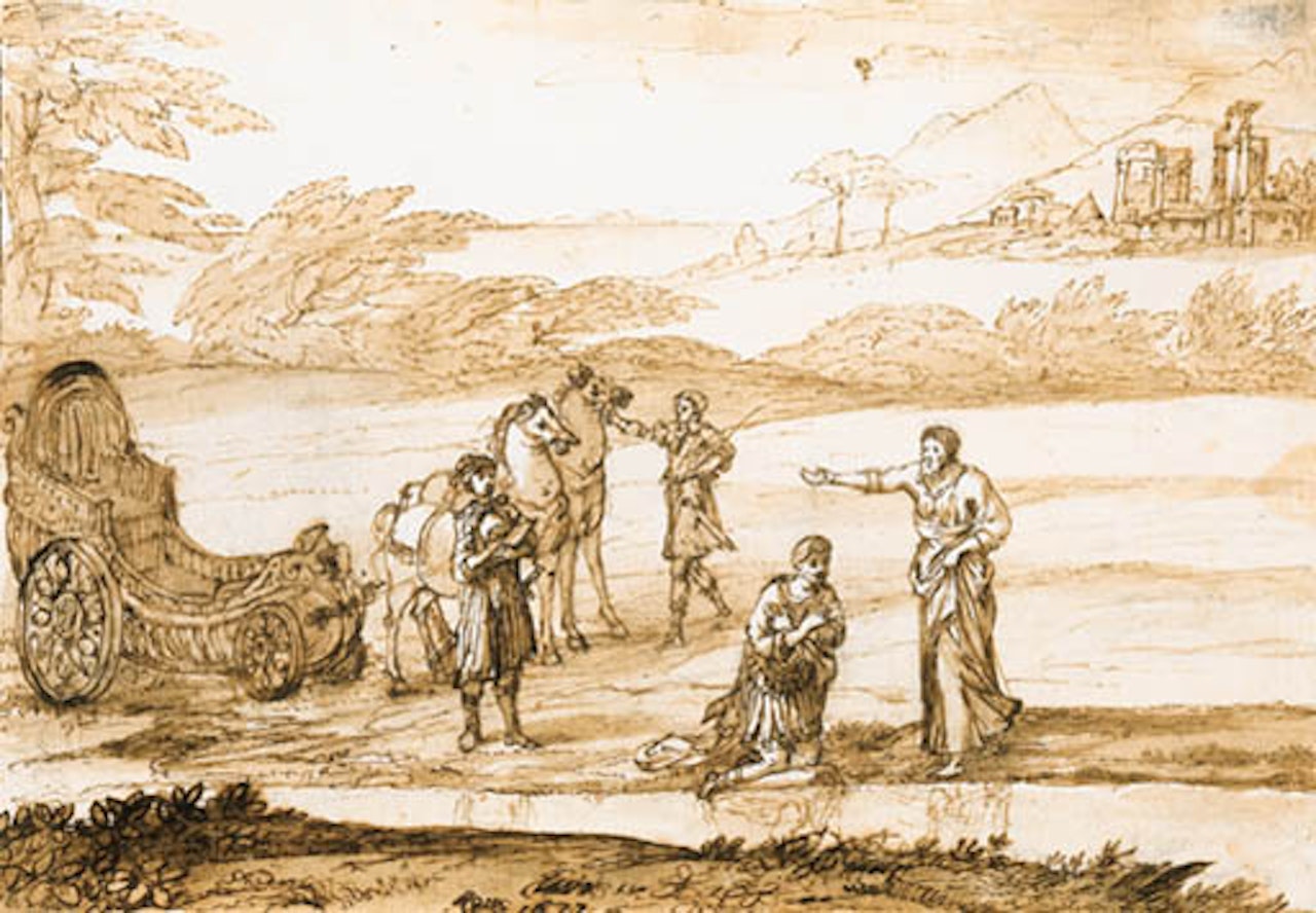 Saint Philip baptising eunuch Candice by Claude Lorrain