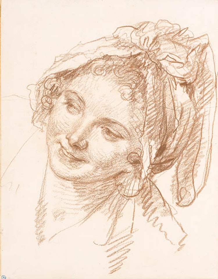 Head of young girl by Jean-Baptiste Greuze