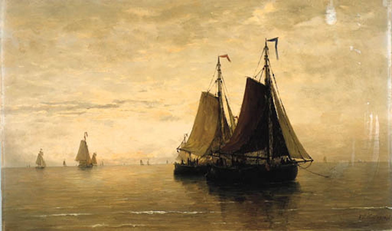 Kalme zee by Hendrik-Willem Mesdag