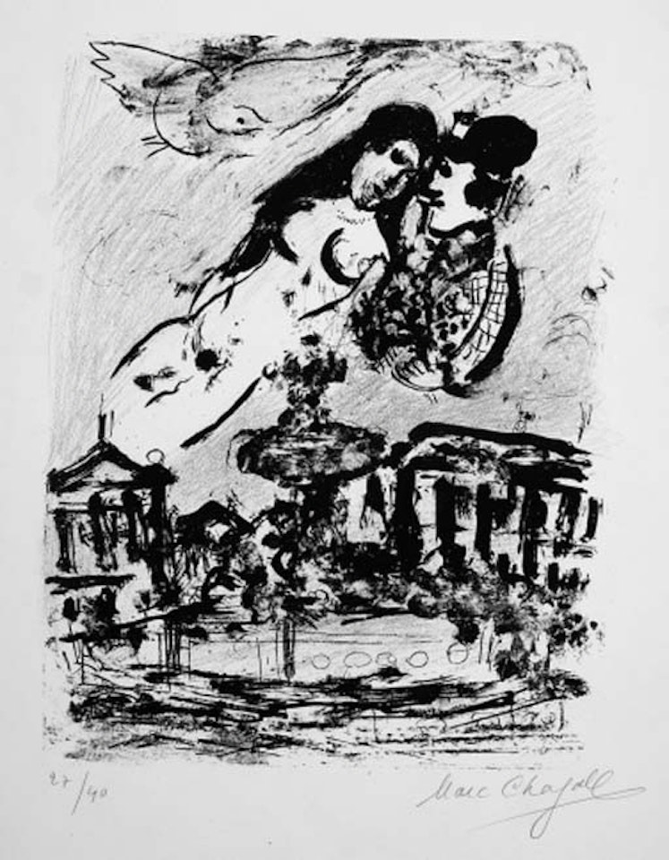 The lovers' Heaven by Marc Chagall
