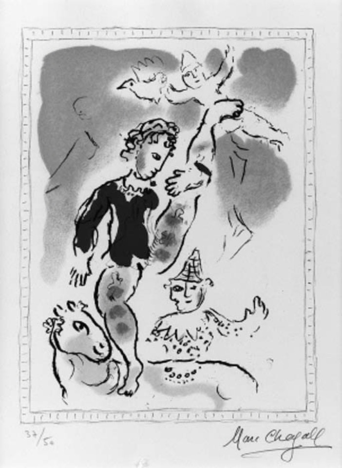 The little red acrobat by Marc Chagall