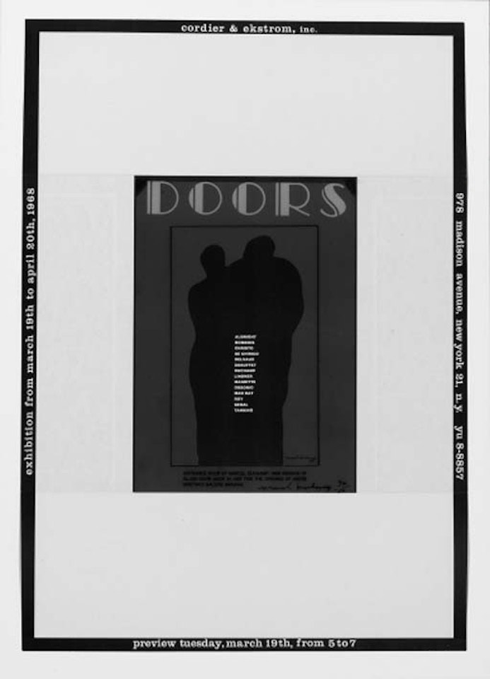 Announcement for the Exhibition 'Doors' by Marcel Duchamp