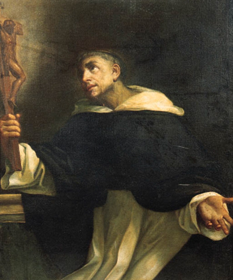 San Domenico in adorazione della croce by BOLOGNESE SCHOOL