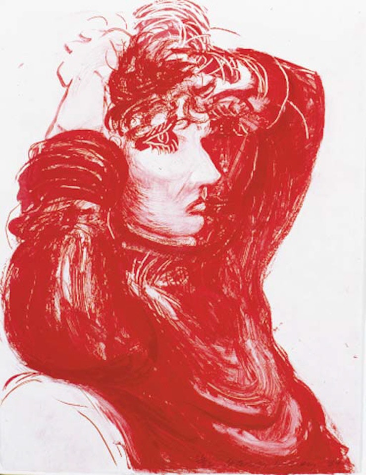 Red Celia by David Hockney