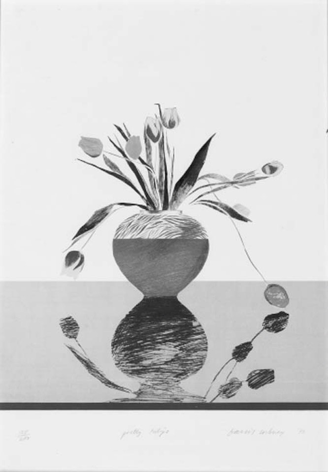 Pretty tulips by David Hockney