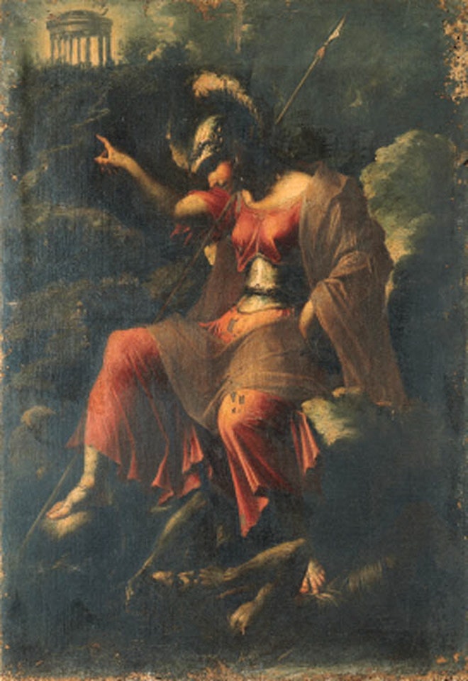 Minerva schiaccia l'arpia by Roman School