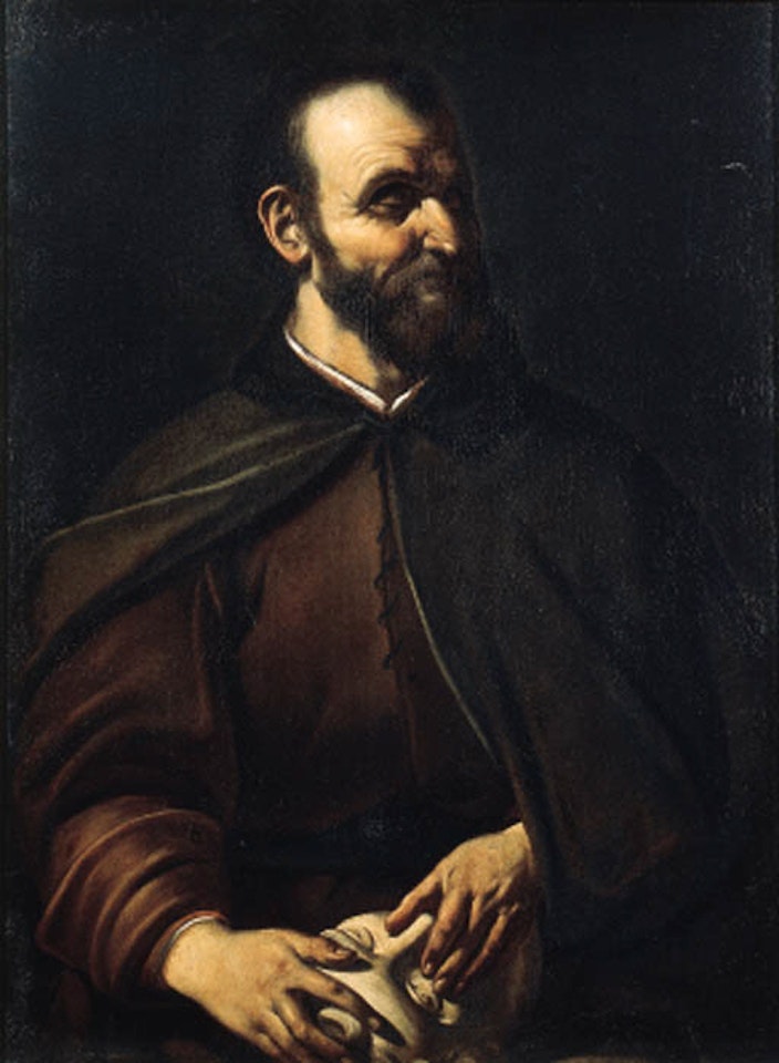 Carneade con la statua della testa di Panisco, Allegoria del Tatto by Jusepe de Ribera