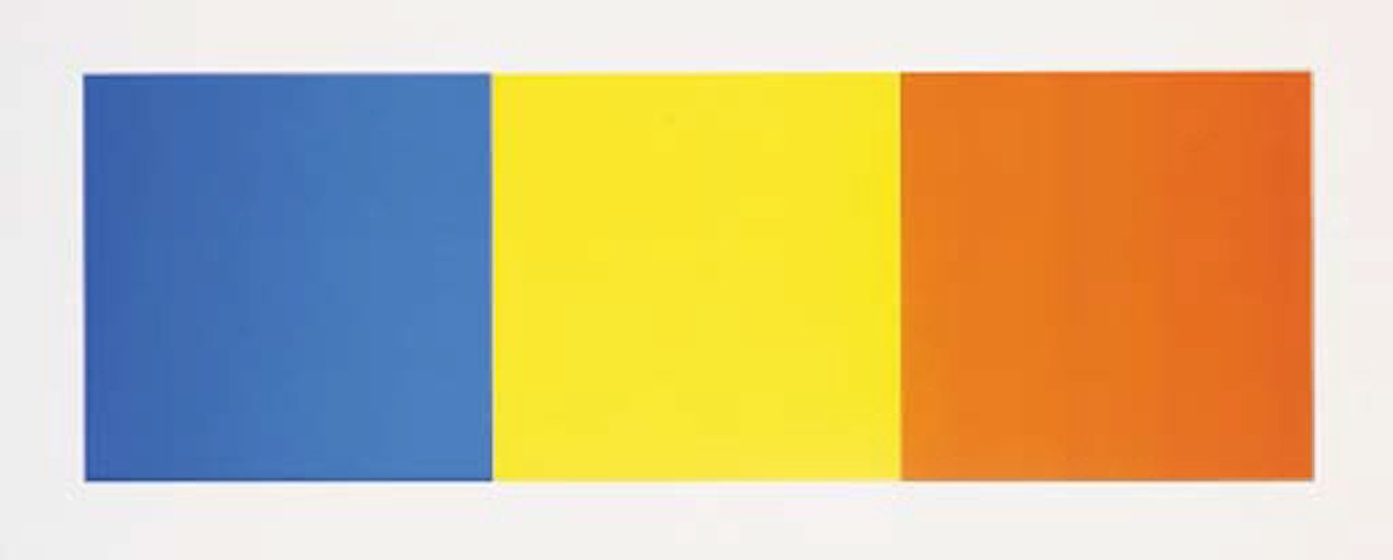 Blue, yellow and red squares by Ellsworth Kelly