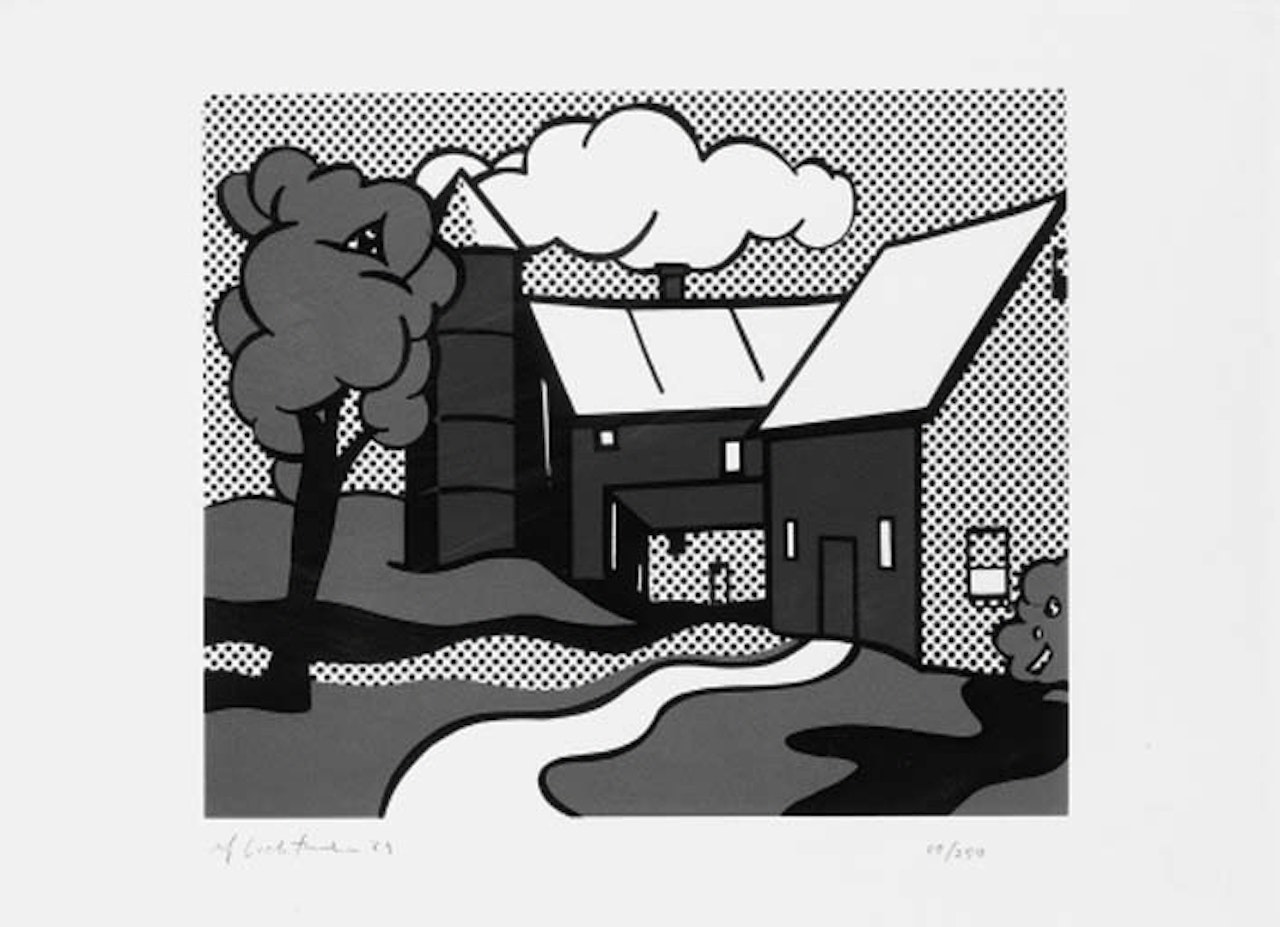 Red barn by Roy Lichtenstein