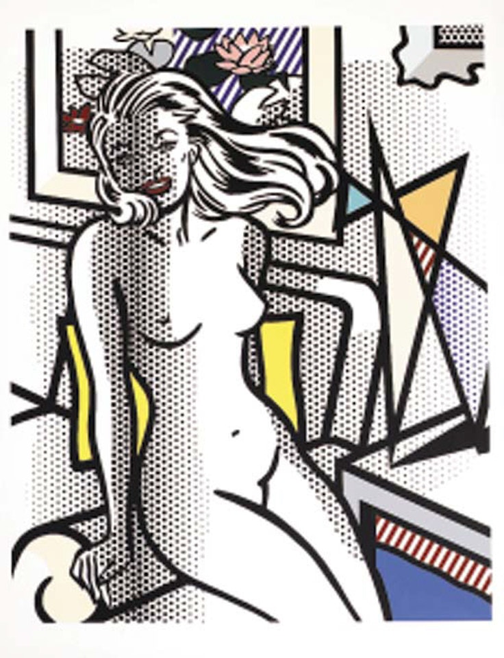 Nude with yellow pillow by Roy Lichtenstein