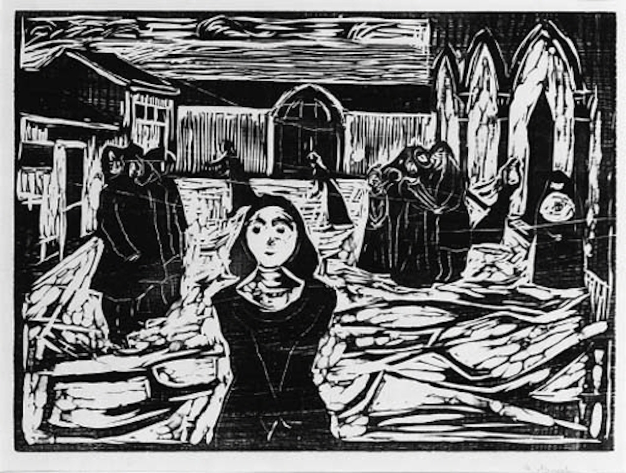 Die letzte Stunde by Edvard Munch