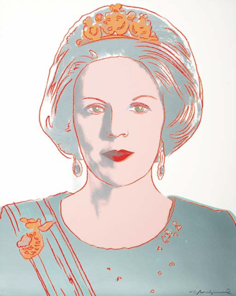 The Queens Elizabeth II, Beatrix, Margarethe II, Ntombi Twala by Andy Warhol