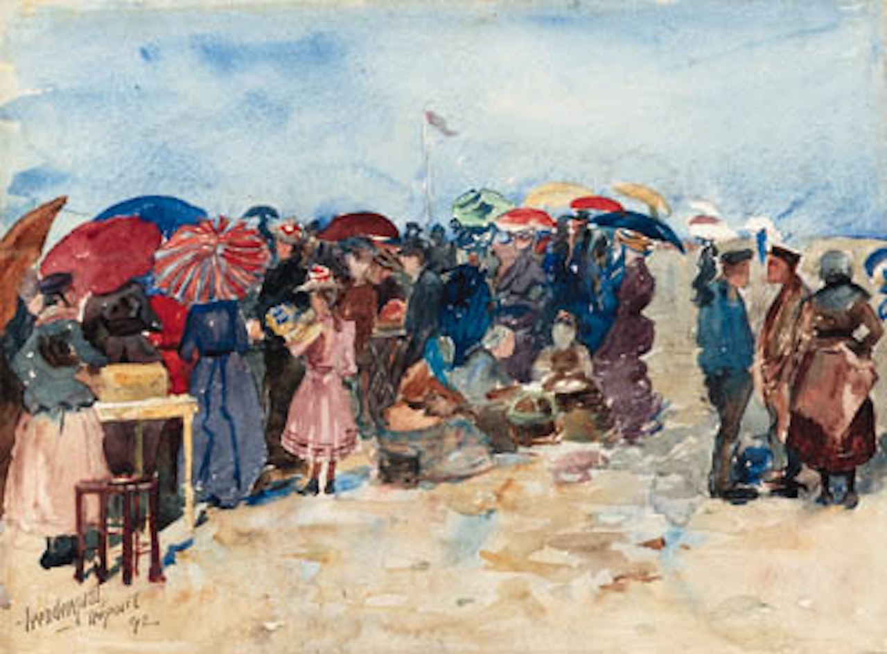 Treport beach by Maurice Prendergast