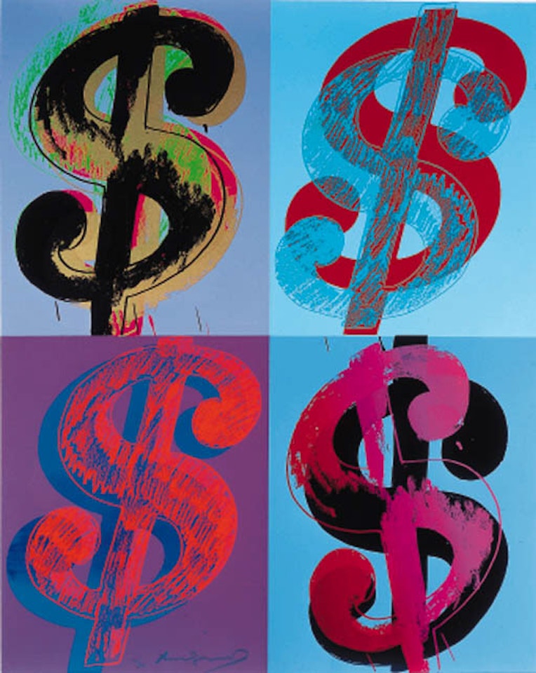 Composition - Dollar-9- F and S 285-6 by Andy Warhol