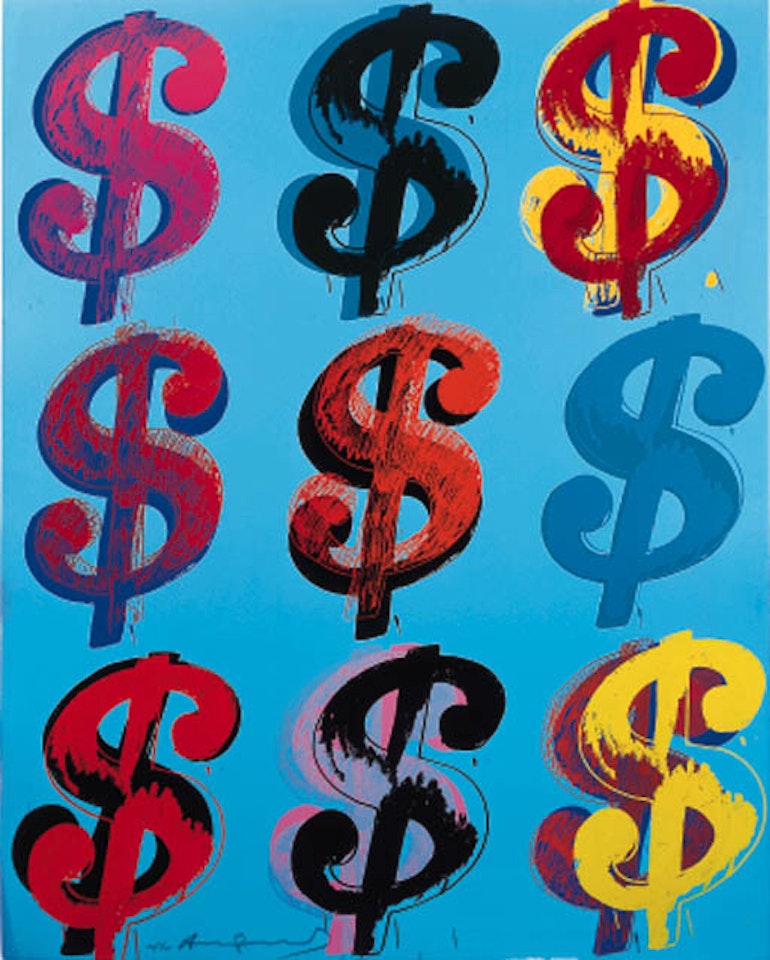 Composition - Dollar-9- F and S 285-6 by Andy Warhol