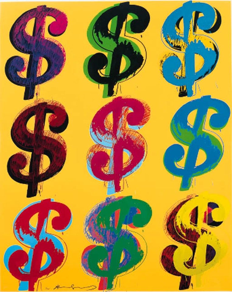 Composition - Dollar-9- F and S 285-6 by Andy Warhol