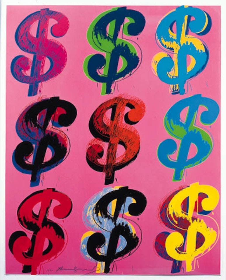 Composition - Dollar-9- F and S 285-6 by Andy Warhol