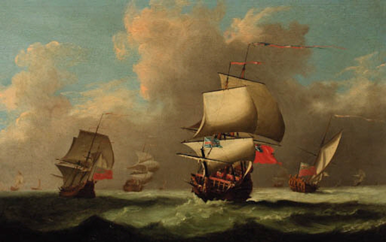 Squadron at the red at sea by Peter Monamy