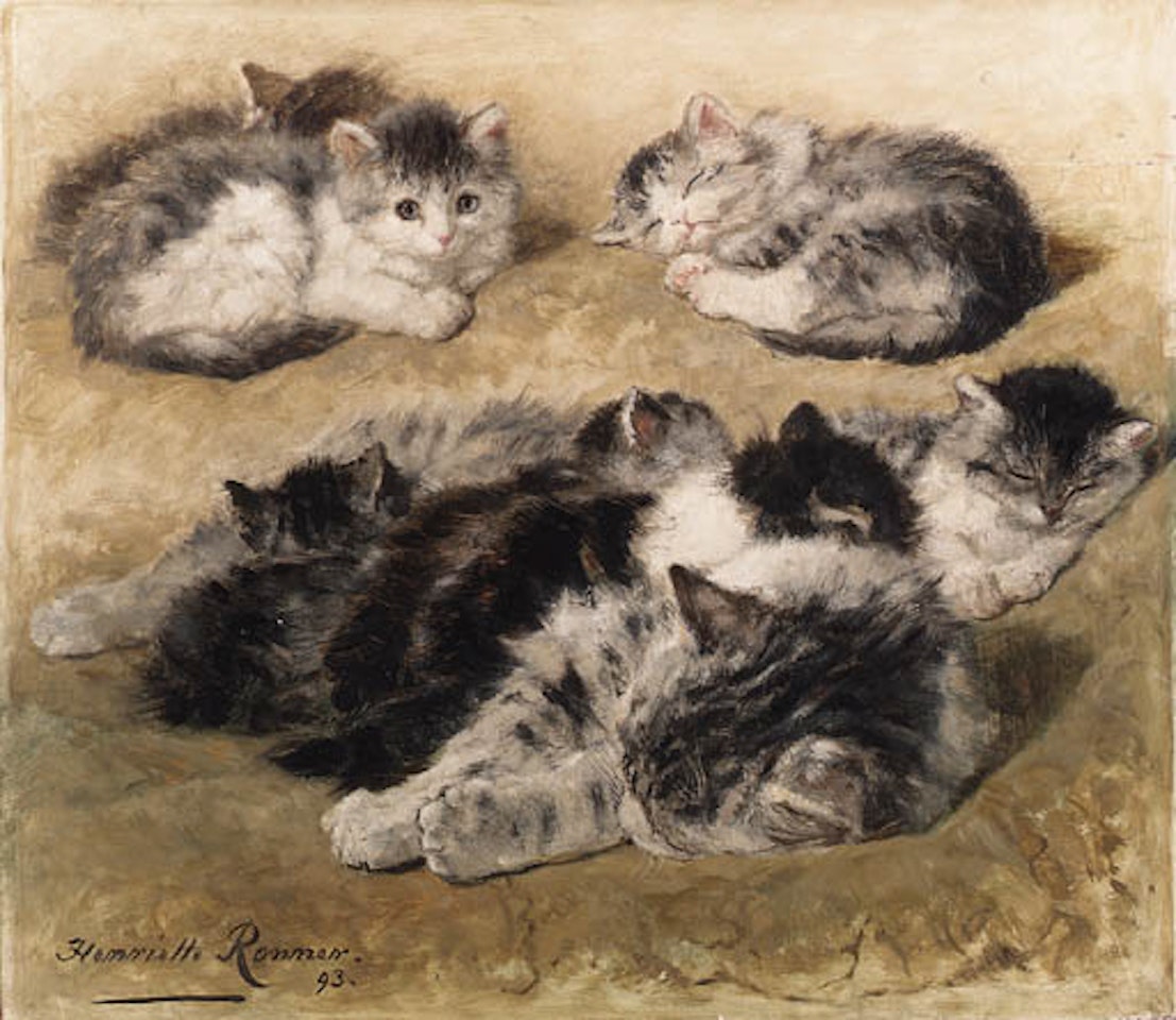 Study of cats by Henriette Ronner-Knip