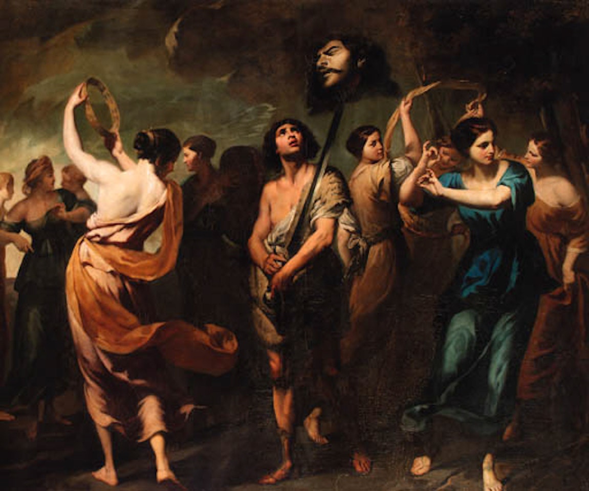 The triumph of David by French School