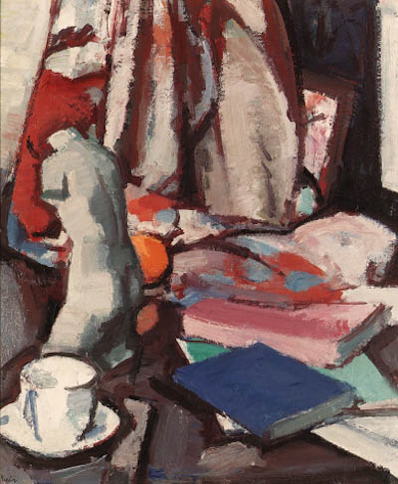 Still life with figurine by Samuel John Peploe