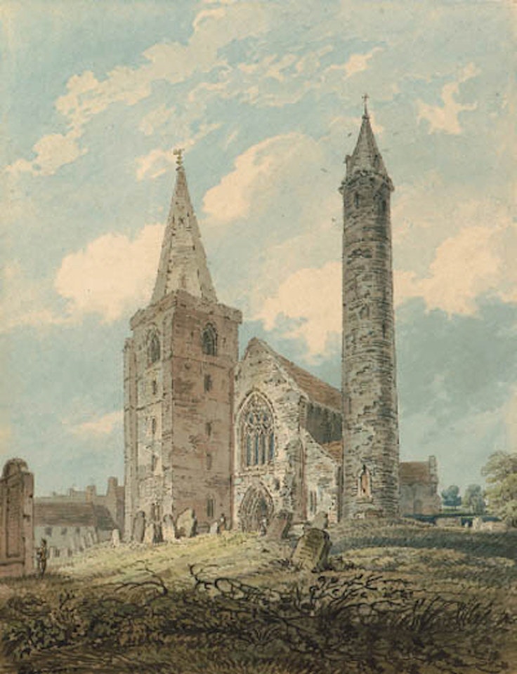 Brechin cathedral, Strathmore, Scotland by Thomas Girtin