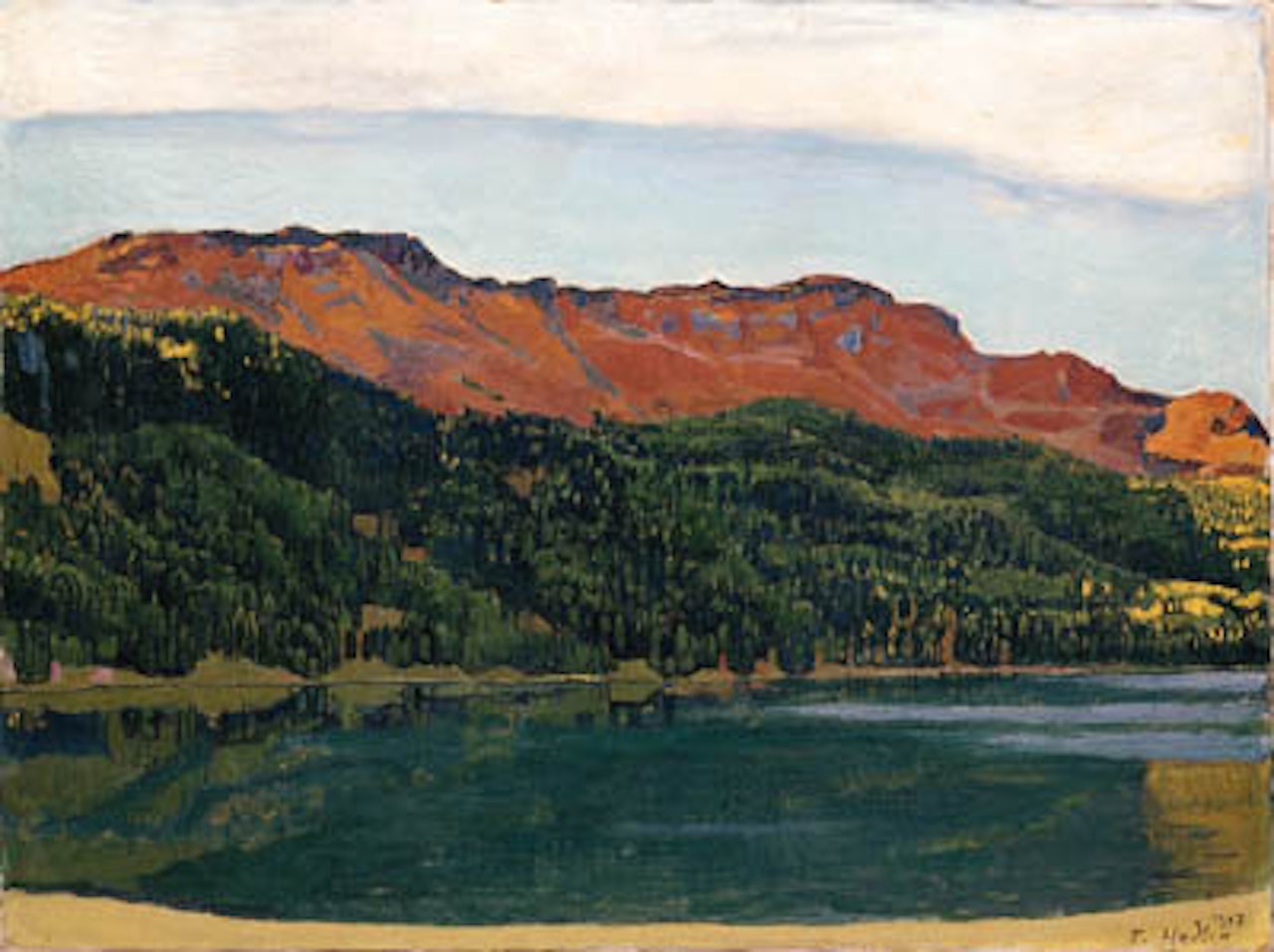 Silvaplanersee mit Piz Corvatsch by Ferdinand Hodler