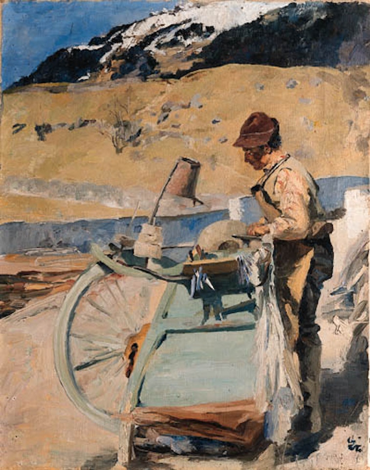 The knife grinder by Giovanni Giacometti