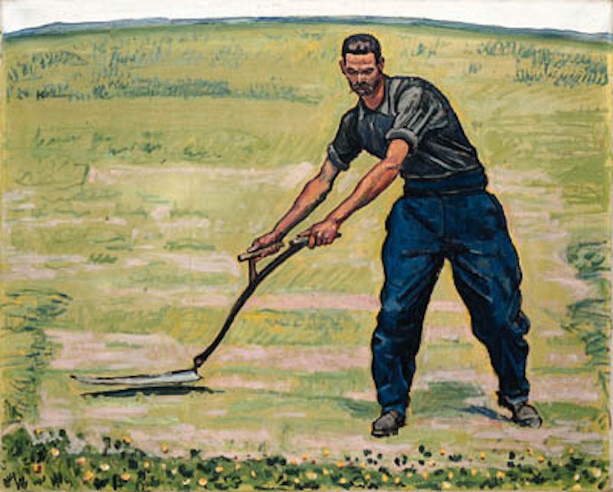 Man mowing by Ferdinand Hodler