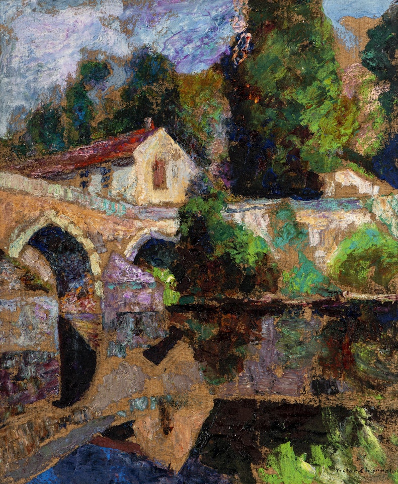 La fabrique et le pont, à Bassine sur Gartempe by Victor Charreton