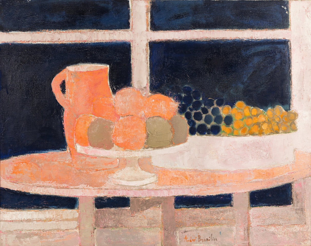 Nature morte le soir (Nature morte orangée) by André Brasilier