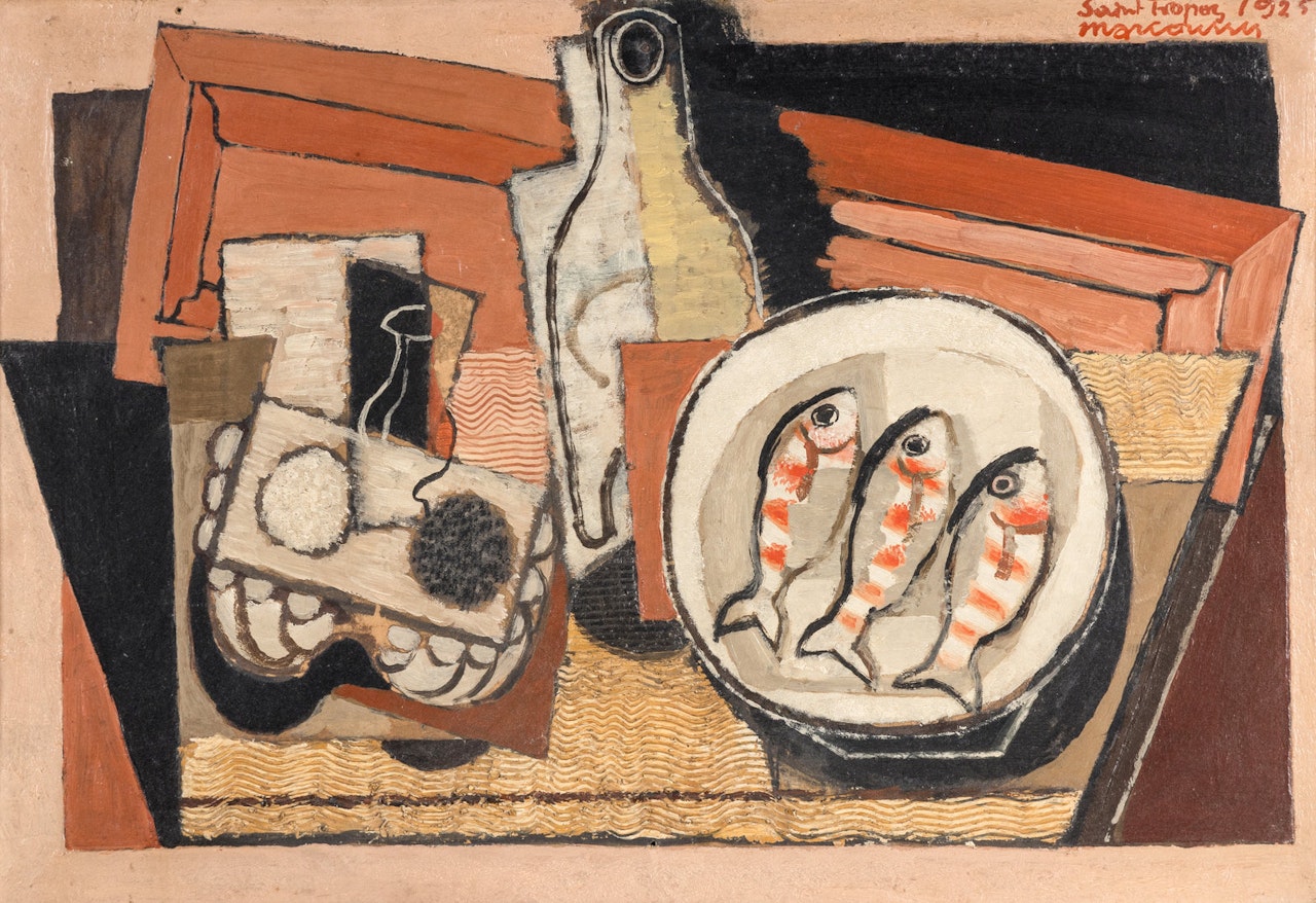 Nature morte aux trois poissons by Louis Marcoussis