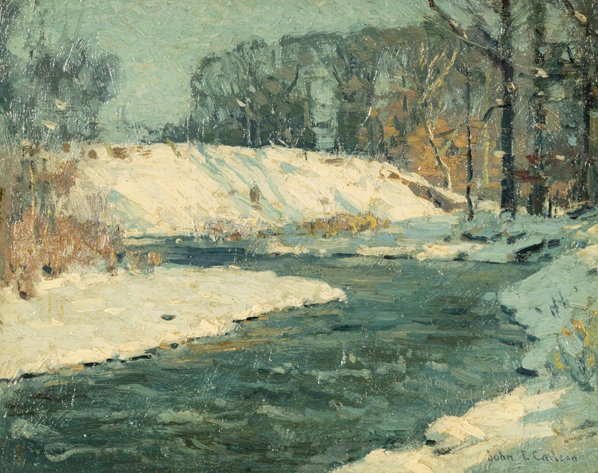 Snowy Stream by John Fabian Carlson