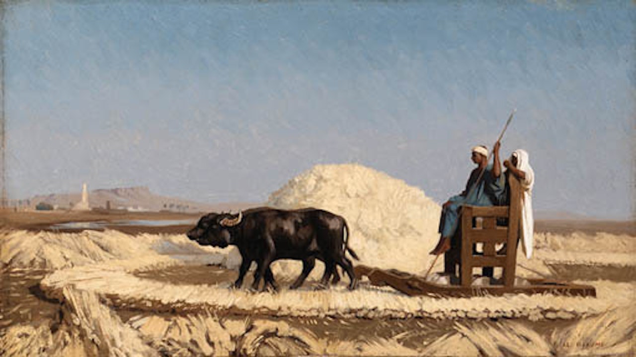 Egyptian grain-cutters by Jean Léon Gérome