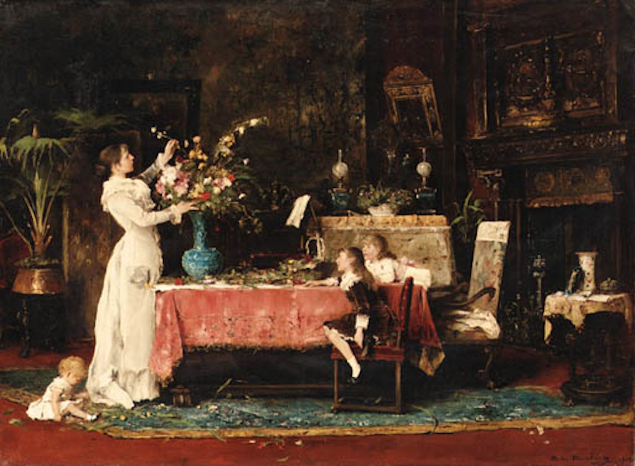 The flower arrangement by Michael von Munkacsy