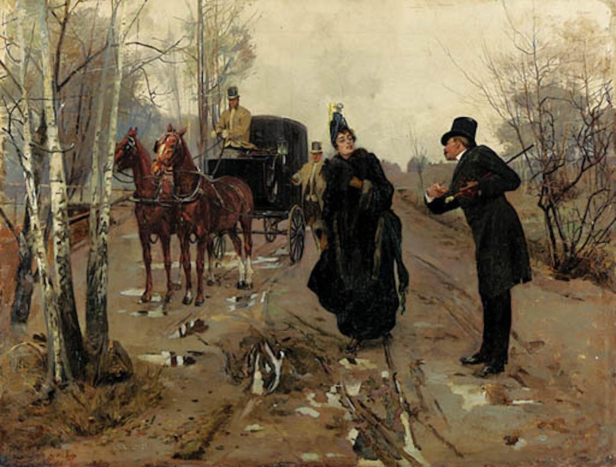 Outing in the country by Luigi Loir